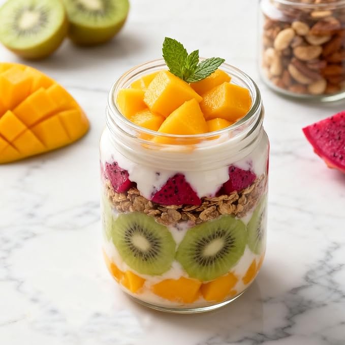 Overnight Oats Containers with Lids, 16oz Wide Mouth Mason Jars with Lids, 9 Pack Glass Jars with Airtight lid for Chia Pudding Yogurt Salad, Meal Prer Oatmeal Jars, Yellow