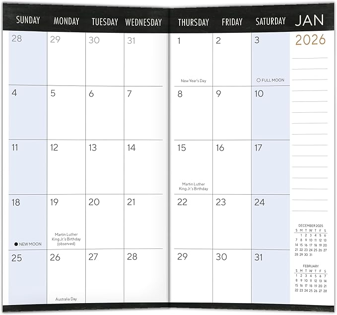 Words to Live by 2026 Pocket Planner, 2-Year-Plus Monthly Calendar Planner (24-Month): January 2026 – December 2027, Purse Size 6.5" x 3.5", Primitives by Kathy