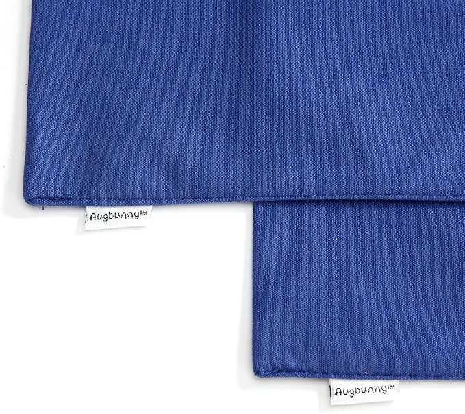 100% Cotton Canvas Travel Laundry Bag, 2-Pack (Small, Navy)