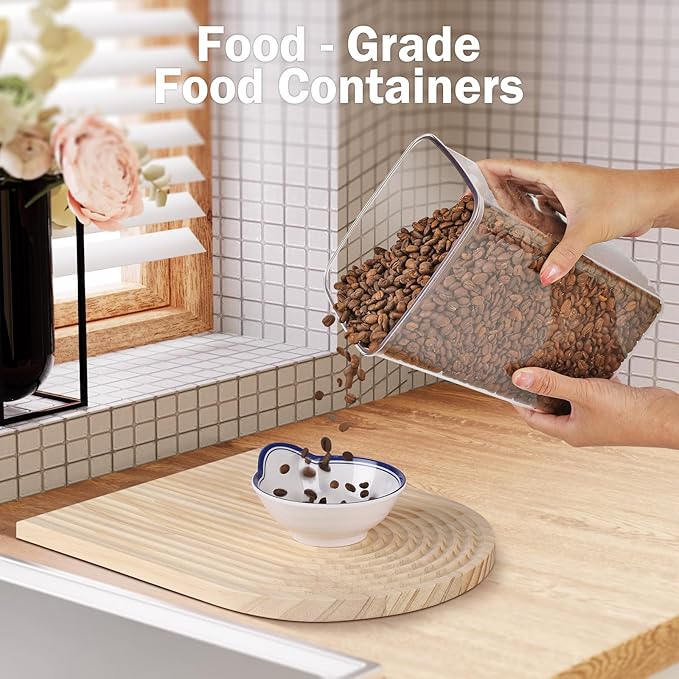 Melovom Pop Food Storage Containers Set Airtight Food Storage Containers with Pop Lids, Kitchen Pantry Organization and Storage, BPA Free, 2 x 2.8Qt