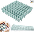 JEPELUS 40 PCS Drawer Dividers, Adjustable Drawer Organizer for Socks Underwear Makeup Cutlery Clothes Dresser, DIY Grid Drawers Separators for Office Kitchen Bedroom Nursery Storage (Blue)