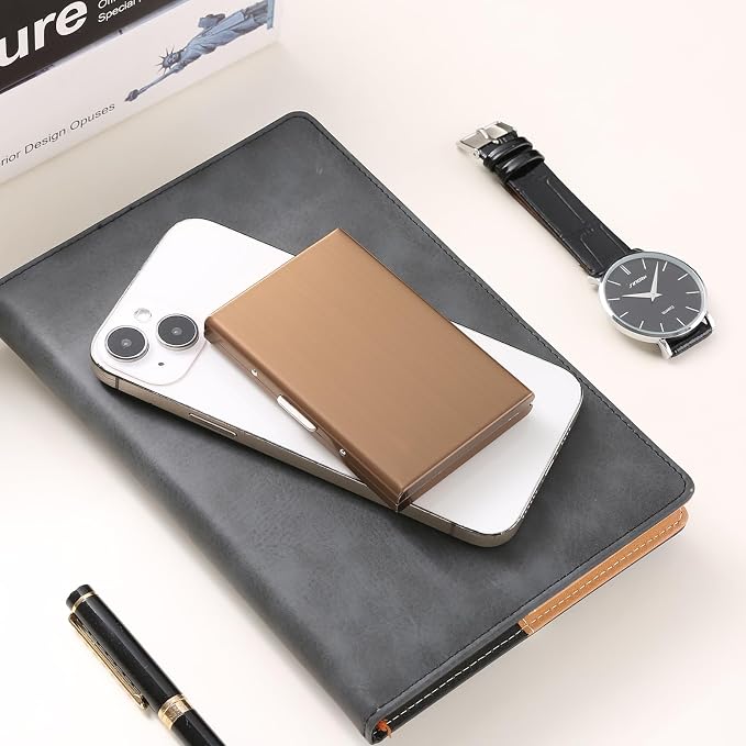 Stainless Steel Credit Card Wallet RFID Blocking Metal Case Pocket Business Card Holder for Women and Men