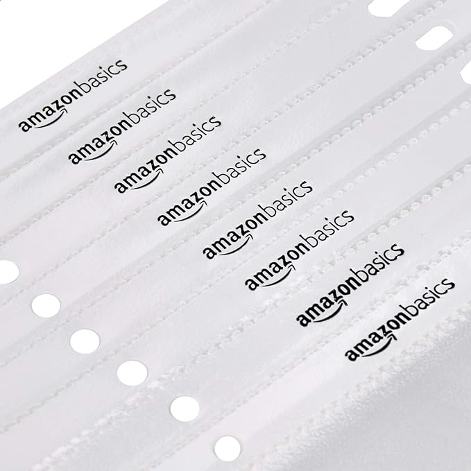 Amazon Basics Sheet Protectors for 3 Ring Binder, Non-Glare, Top Loading, Letter Size 8.5 x 11 in, Document Organizer, Pre-Punched Holes, Clear, 500-Pack
