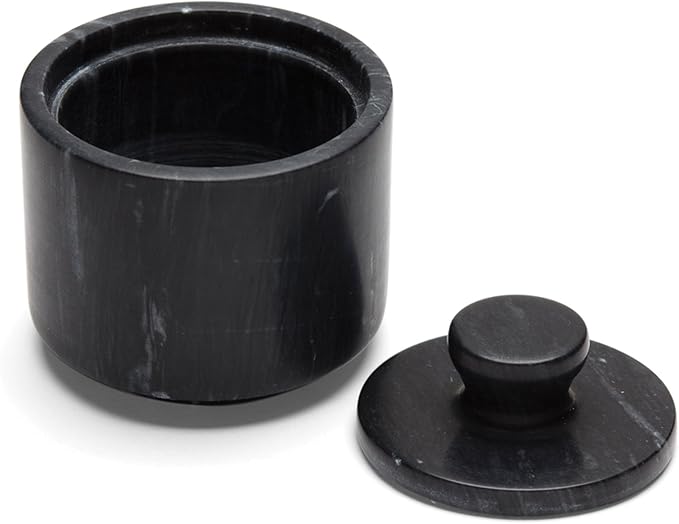 Fox Run Marble Salt Cellar, Black 3 x 3 x 3 inches