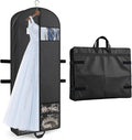 65" Long Garment Bags, Waterproof Travel Dress Bags for Hanging Clothes, Wedding Dress Cover Clothes Protector for Closet Storage, Suitable for Gowns, Tuxedos, Coats, Black