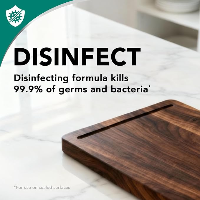 Weiman Disinfectant Granite Daily Clean & Shine (2 Pack with Polishing Cloth) Safely Clean Disinfect and Shine Granite Marble Soapstone Quartz Quartzite Slate Limestone Corian Laminate Tile Countertop