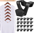 HOUSE DAY Space Saving Hanger Hooks 20 Pack, Black Clothes Hanger Connector Hooks, Heavy Duty Hangers Hook Space Saver, Sturdy Hangers Connector Hook, Premium Cascading Space Saver for Closet