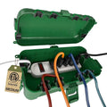 Flemoon Medium Outdoor Waterproof Electrical Box, for Power Strip | 11.5x5.2x4inch, IP54 Extension Cord Cover w/6 Cable Entry Ports, Weatherproof Connection Box for Timer, Holiday Lights, Green