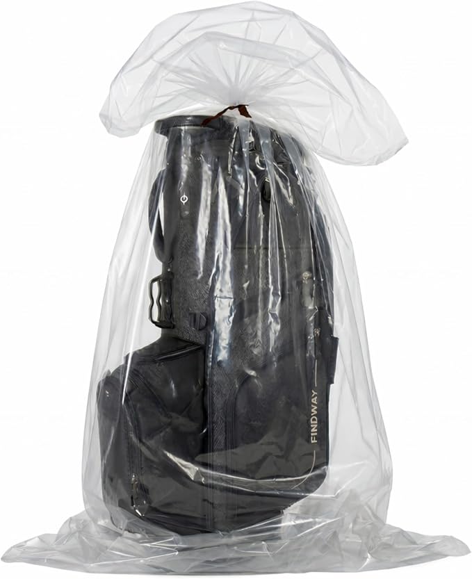 Wowfit 5 CT 45x65 inches Extra Large Clear Plastic Bags Perfect for Car Seat, Luggage, Suitcase, Stroller, Chair, Kids Bike and Attic Storage (3 Mil Flat Bags)