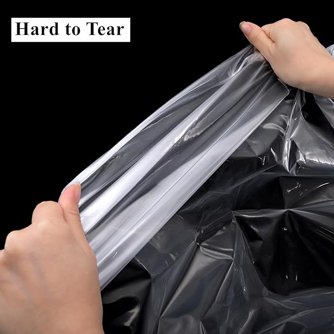 Tebery 20 Pcs Extra Large Plastic Storage Bags, Clear Dustproof Furniture Luggage Covers for Moving, Reusable Heavy Duty Storage Moving Bags for Chair Clothes Suitcase, 4 Size