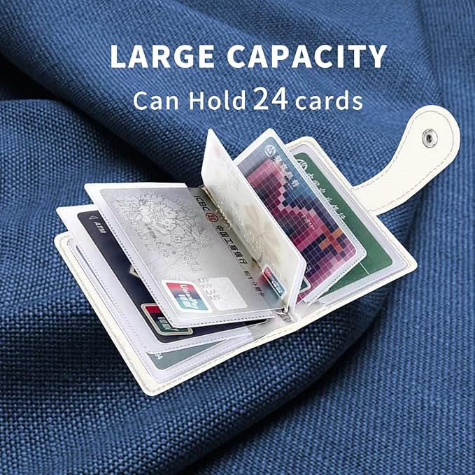 2 Pcs Credit Card Holder and business card holder，Sd Card Holder Each Has 26 Card Organizers, 2024 New Credit Card Holders book for Men and Women.