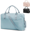 Gym Bag for Women,Travel Duffle Bag for Travel with Wet Pocket Weekender Overnight Carry On Tote Bag Luggage Bag with Trolley Sleeve Personal Item Travel Bag Hospital Diaper Bag Blue