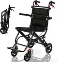 Ultra-Lightweight Wheelchair for Adults & Seniors |Only 16lbs| Compact Foldable Travel Wheel Chair with Extendable Footrest & Handle | Premium Aluminum Alloy | Portable Transport Wheelchair