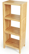 ToiletTree Products Bamboo Freestanding Organizing Shelf - Wooden Bathroom Shelf to Store Toiletries - Bamboo Shelf to Use in The Bathroom, Bedroom, and More - 4-Tier Shelf