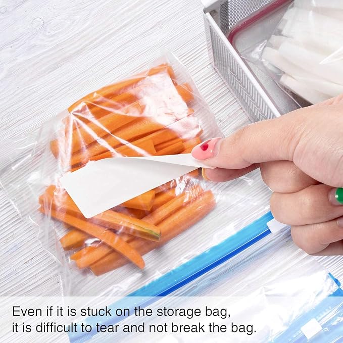 Removable Label Stickers for Organizing -200PCS 3 x 2 inch Waterproof White Handwrite Blank Labels, Classroom, Office & Home Organization for Storage Bins, Moving, Folders, Freeze Food