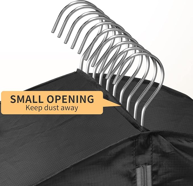 MISSLO 10" Gusseted Garment Bags for Hanging Clothes Compression 43" Suit Bags for Closet Storage Space Saver Clothes Bags for Travel Suit Cover Bags, 3 Packs