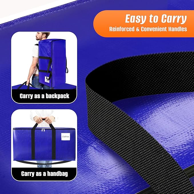 FabSpace Moving Bags with Backpack Straps & Carry Handles (20 Gallons, Count, 10)