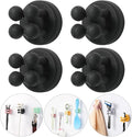 iBetterLife Razor Holder for Shower Hooks – 4Pcs Self Adhesive Wall Mounted Single Hook for Hanging Toothbrush, Functional Waterproof Utility Plug Holder for Bathroom Kitchen Living Room Office