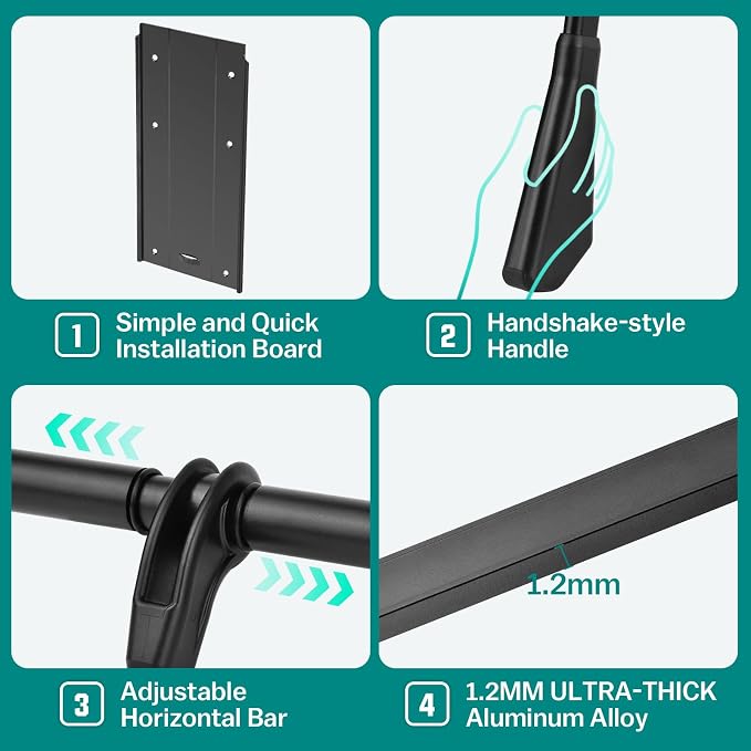 Pull Down Closet Rod 2 Pack, Adjustable 26''-35'' Wardrobe Lift Rail Rod | Side Mounted Two-way Buffering Closet Poles for Hanging Clothes, Heavy Duty Pull Down Clothes Rack, 33 lbs Load Capacity