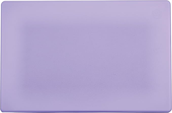 Winco Heavy-Duty Plastic Cutting Board, 12" x 18" x 1/2", Purple