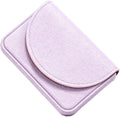 Business Card Holder，PU Leather Business Card Case Wallet Purple | Pocket Travel Name Card Case for Men and Women Gift，Portable Magnetic Business Card Carrier for Purse