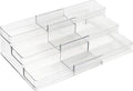 Dial Industries 3 Tier Expandable Kitchen Cabinet Shelf Organizer, Clear