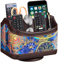 PU Leather 360° Rotatable Remote Control Holder, TV Remote Caddy for Table | Colorful Art Supply Organizer Pen Holder, Multi-Functional Desk Organizer for Nightstand,Living Room,Home and Office Decor