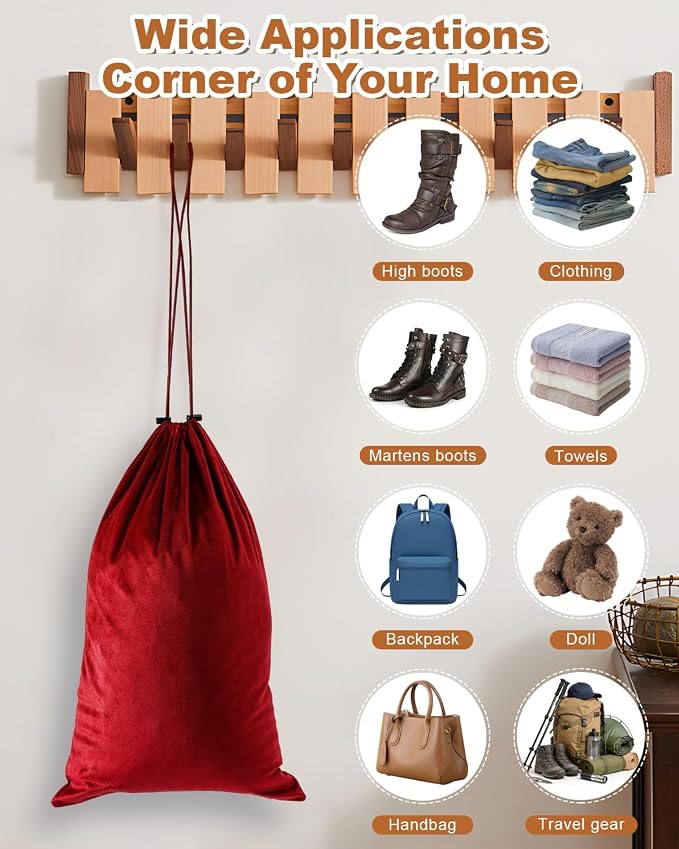 4 Pcs Shoe Bags for Travel, Large Boot Bag, Rio Red, 21.2x13.3 Inch | Washable & Reusable Travel Shoe Bags, Dustproof Shoe Bags with Drawstring Closure, Suitable for Travel, Home Storage
