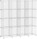 AWTATOS Cube Storage Organizer, 16 Cube Closet Organizers, Clear | DIY Stackable Storage Cube Shelves, Portable Closet, Plastic Clothes Organizer Shelving for Bedroom, Home Office