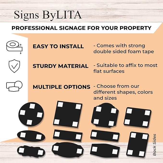 Signs ByLITA Fancy Storage Room Sign (Blue) - Large 5 Pack