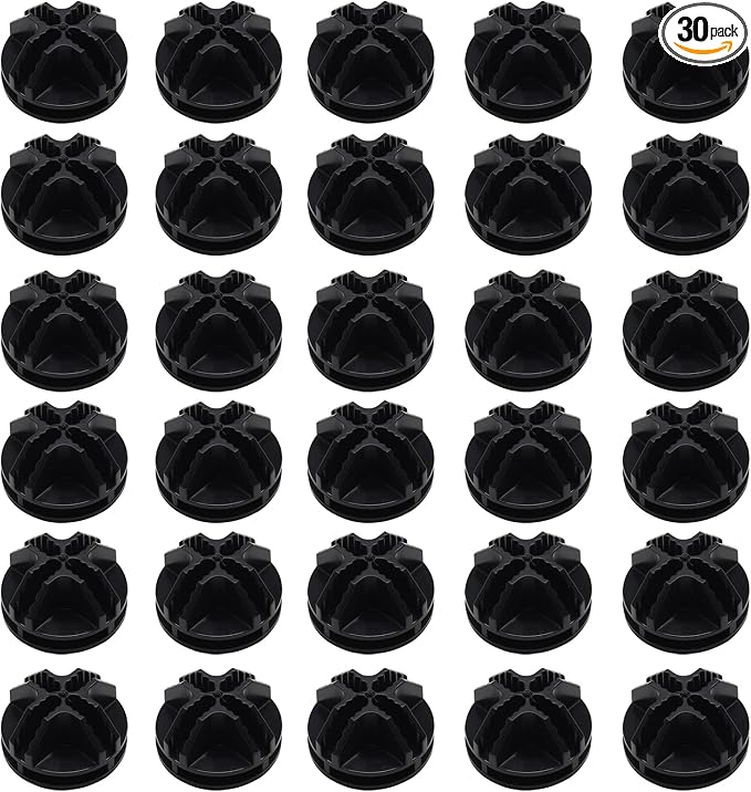 30 Pcs Wire Cube Connectors for Modular Storage Shelving (Black) | Durable ABS Plastic, 8-Slot Multi-Directional Design, Fits 3.5mm Panels, Reusable Connectors, for Wire Cube Shelving