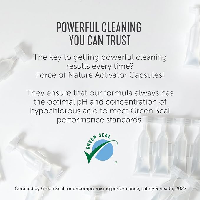 Force of Nature Cleaner & Deodorizer Capsule Refills - 30 ct | Non-Toxic Multi Purpose Cleaning, Deodorizing - Refills Make 30 Bottles (12 oz each), Replaces Multiple Cleaners