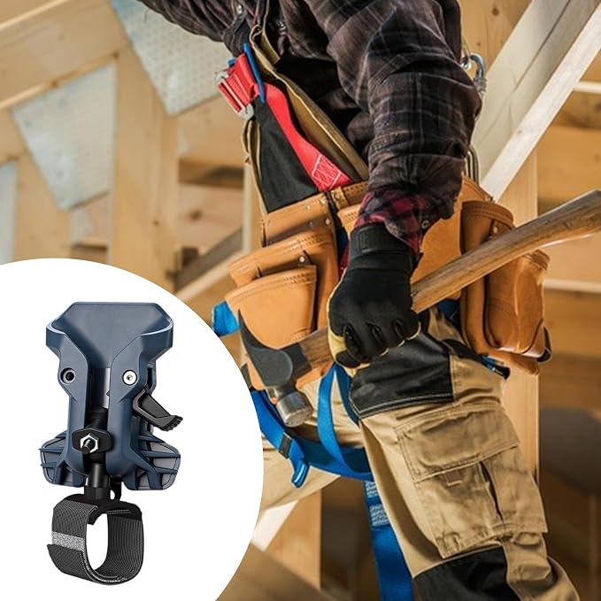 Generic Tool Holder Belt Clip Portable Convenient Tool Belt Accessories Waist Hanging Organizer for Pneumatic Power Drill Electrician, Gray