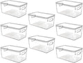 Clear Plastic Storage Bins with Lids, Perfect for Kitchen Organization or Pantry Organization and Storage, Stackable Fridge Organizer Bins, Storage Containers for Organizing, Cabinet Organizers