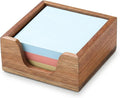 Wooden Sticky Note Holder for 3 x 3 Notes, Sticky Note Dispenser for Desk, Modern Post It Note Holder, Office Desk Organizer Accessories for Workspace