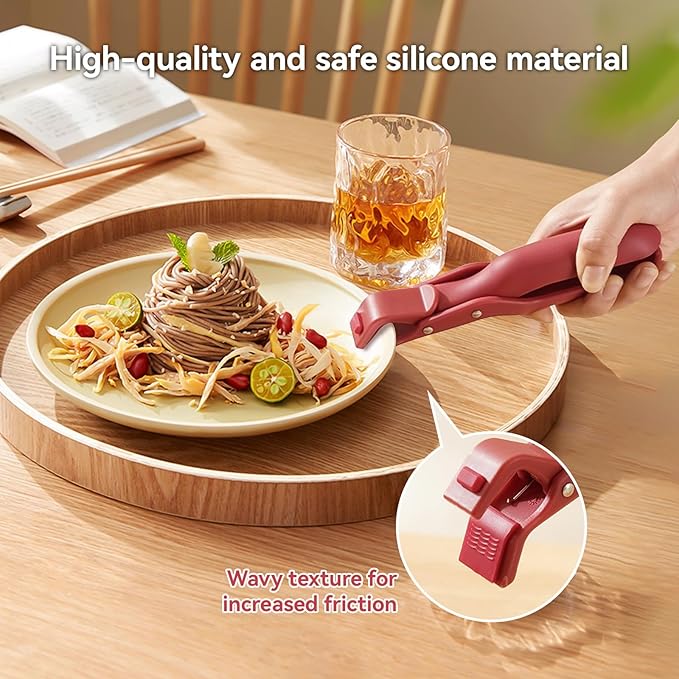 Silicone Anti-Scald Clip Oven Mitt Set,Heat Resistant Hot Bowl Dish Plate Gripper Clips Tongs Clamp Holder, Silicone Anti Slip Clip for Kitchen,Cooking,Baking,BBQ