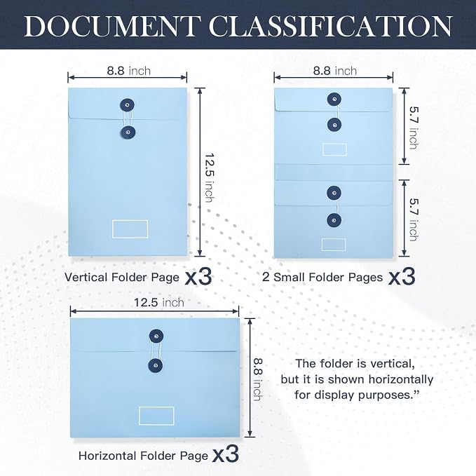 Important Document Organizer|Personal Binder Organizer with Labels Accordion File Stylish Binder for Storing Important Papers, Certificates, Passports, Photos, and Letters (Khaki)