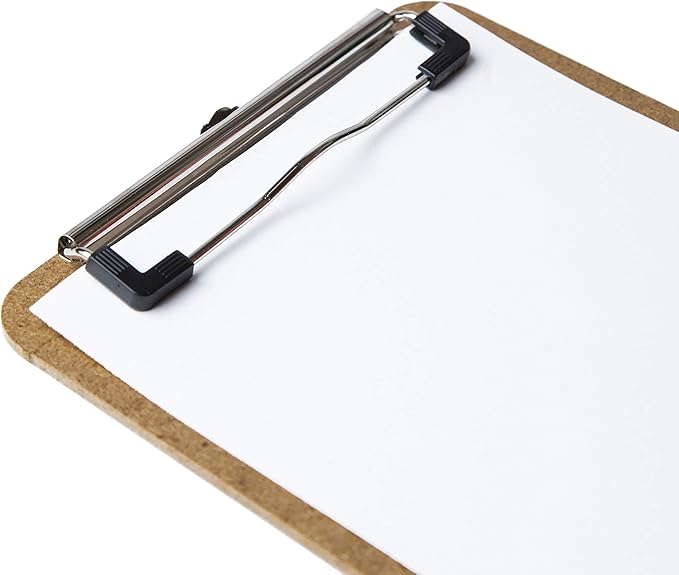 Mini Clipboard 6" x 9" (Set of 30) Memo Clipboard | Small Clipboards 6x9 with Low Profile Clip, Mini Clipboards 6x9, Little Clipboards Half Size | Office, Teacher, Classroom & Back to School Supplies