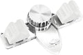 Suction Cup Mop Holder, No Drill Mop and Broom Rack Wall Mounted with Hooks and 2 Clips, Removable Broom Holder Mop Hanger for Bathroom, Kitchen, Office, Utility Room, Laundry, Garage (Clear)