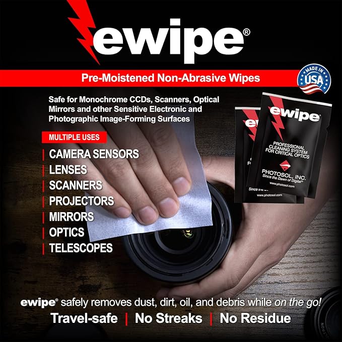 Photographic Solutions Digital Survival Kit - Type-3 (24mm) Sensor Swabs, PEC-PAD Photo Wipes, E-Wipe Packet, Eclipse Optic Cleaning Fluid - Camera Cleaning Kit with Travel Bag
