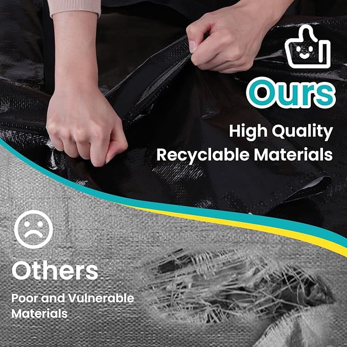 Extra Large Moving Boxes-Moving Bags with Zipper, Carrying Handles and Tag Pocket-Moving Supplies for Space Saving-Totes for Storage - for moving, Storage, Camping and Travel 125L-2 Pack
