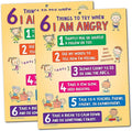 ZOCO – Behavior Management Chart (2-Pack) – Anger Control & Coping Tools for Kids – Home & School Calm Down Corner Supplies – Laminated Card with Magnets, 8.5" x 11"