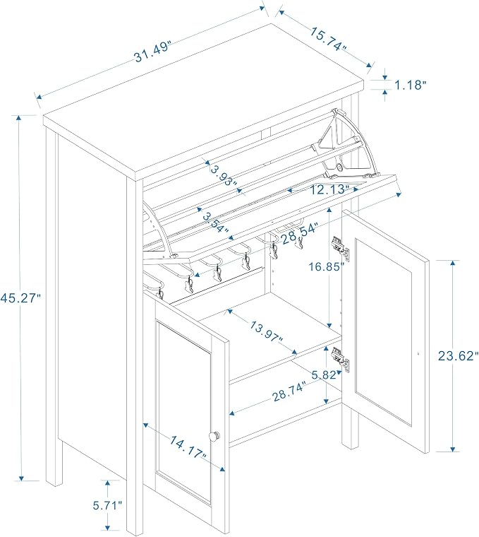 RASOO Shoe Cabinet for Entryway with Flip Drawer Boot Storage Adjustable Shelves, 6 Clips & 7 Rack
