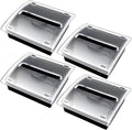 4 Pcs Pop Up Sticky Note Dispenser Sticky Note Holder Pop Up Note Dispenser Transparent Top for 3 x 3 Inch Sticky Notes School Office Home Store Black Base Clear Top (4)