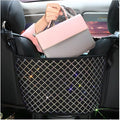 zipelo Bling Car Net Pocket Handbag Holder, Rhinestone Vehicle Backseat Purse Organizer Between Seats, Diamond Hanging Storage Bag Barrier of Pet Kids, Universal Automotive Accessories (Multicolor)