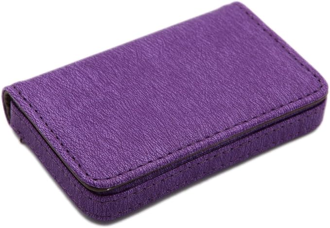 RFID Blocking Wallet - Minimalist Leather Business Credit Card Holder - Purple2