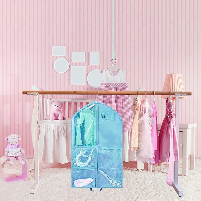 Waterproof Hanging Garment Bag,40 inch Garment Bags for Hanging Clothes,Garment Bags for Travel Storage,Dance Clothes Bag,Kids Garment Bag for Dance Costumes,Sports,Theatre,Beauty Pageants