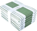 Stripe Kitchen Towels Decor Mordern Design Centreband Tea Dish Towels Boho Stripe Absorbent Festive Gift Set of 6 Pantry Reusable Kitchen Dish Towel|Easter Spring Decor 18x28 in Green