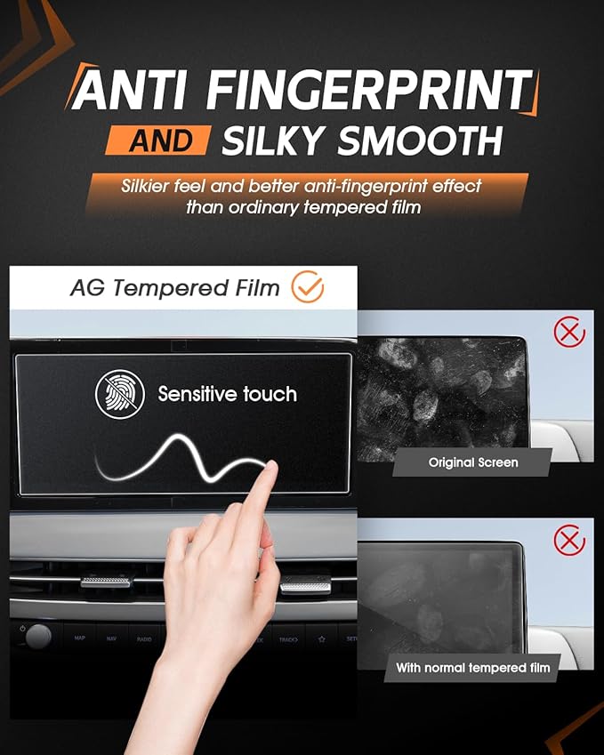 CDEFG Matte Anti Glare for 2023-2025 Hyundai Palisade Screen Protector 2023 2024 2025 Palisade (SE, SEL, XRT, SEL Premium, Limited, Calligraphy, Calligraphy Night Edition) Accessories 12.3" Matte Tempered Glass