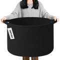 90L Extra Large Blanket Basket,Woven Rope Laundry Basket Hamper with Handles, Decorative Nursery Basket Storage Bin for Toys, Clothes Organizer, Living Room, Bedroom, Bathroom, Black